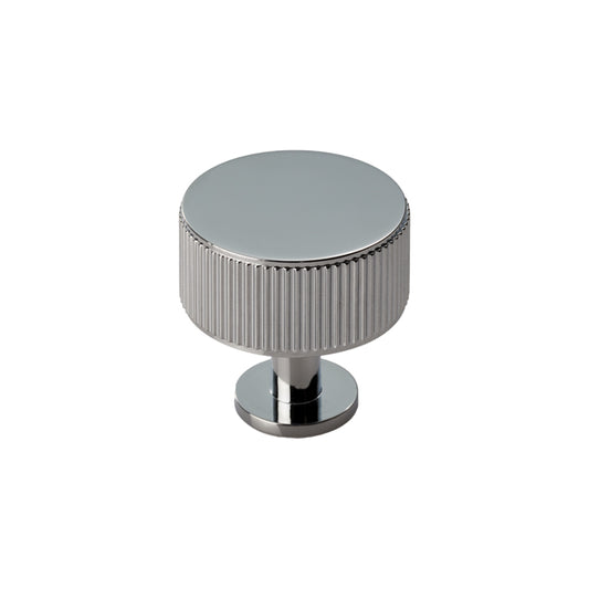 Lines Radio Knob Polished Chrome