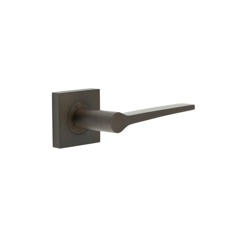 Knightsbridge Door Handle on Square Plain Rose