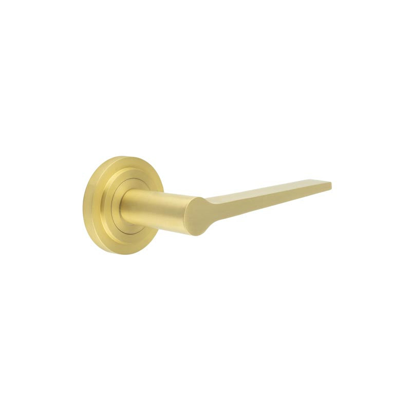 Knightsbridge Door Handle on Stepped Rose