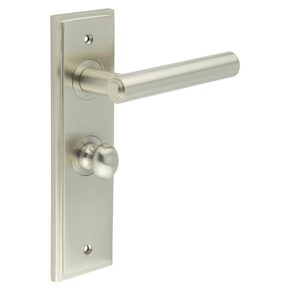 Richmond Door Handle Bathroom Backplate & Turn & Release