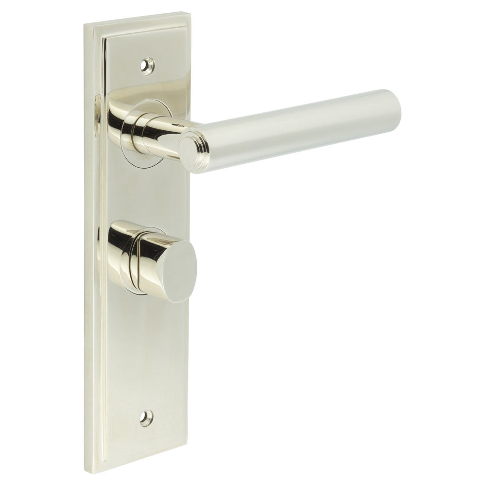 Richmond Door Handle Bathroom Backplate & Turn & Release