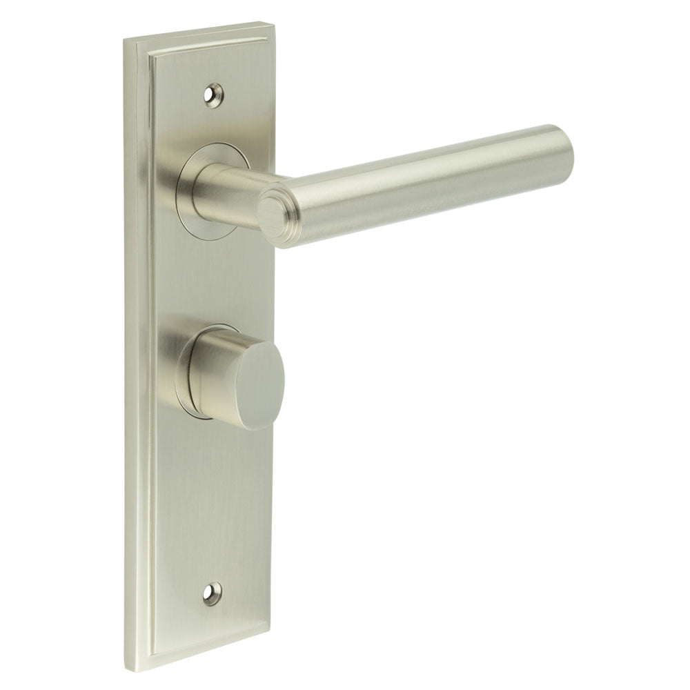 Richmond Door Handle Bathroom Backplate & Turn & Release