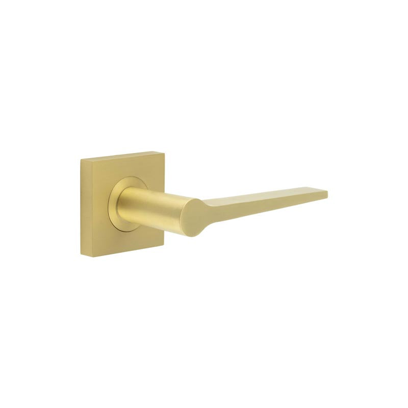 Knightsbridge Door Handle on Square Plain Rose