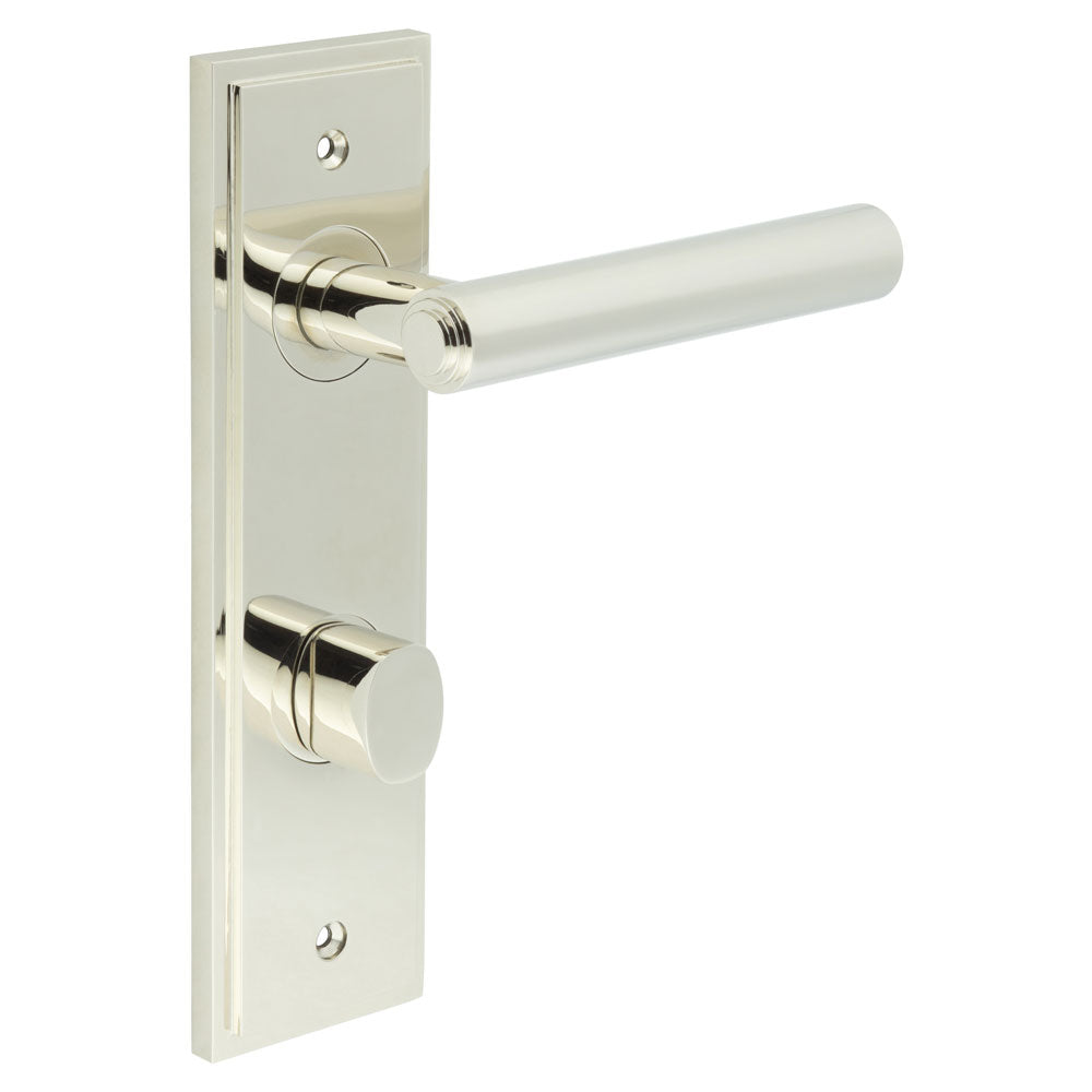 Richmond Door Handle Din Bathroom Backplate & Turn & Release