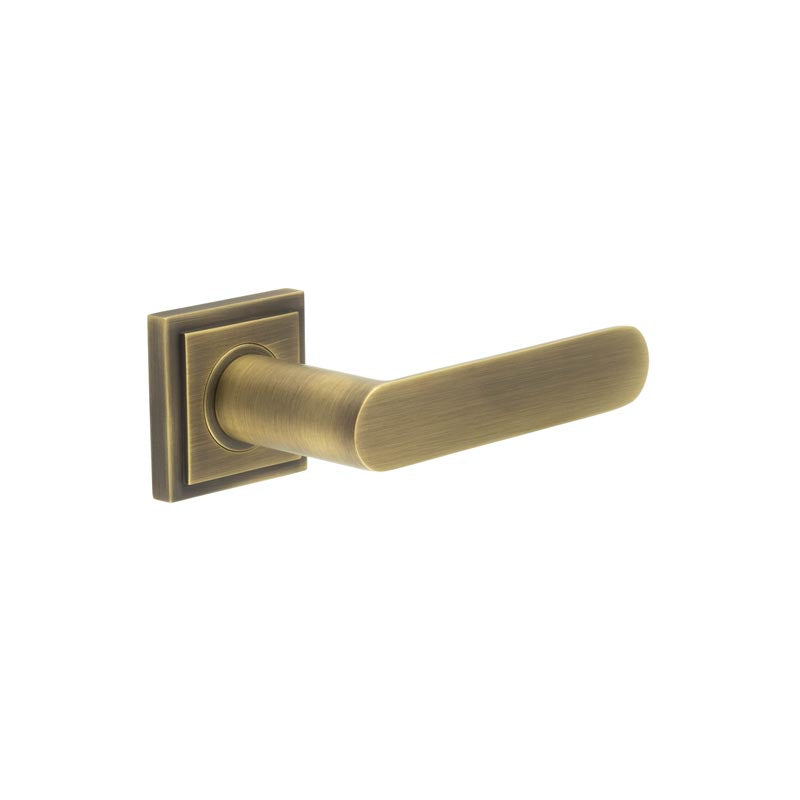 Kensington Door Handles Square Stepped Rose