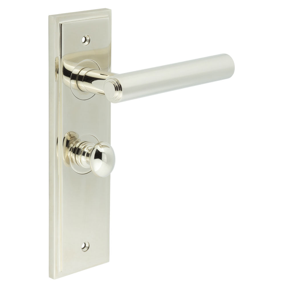 Richmond Door Handle Bathroom Backplate & Turn & Release