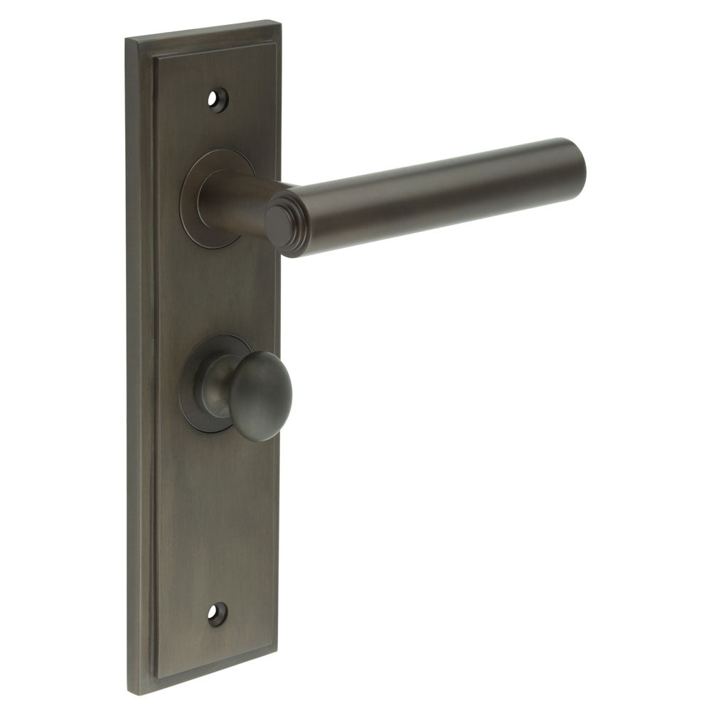 Richmond Door Handle Bathroom Backplate & Turn & Release