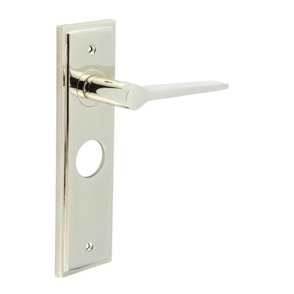 Knightbridge Door Handle Bathroom Backplate