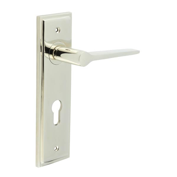 Knightbridge Door Handle Din Euro Backplate