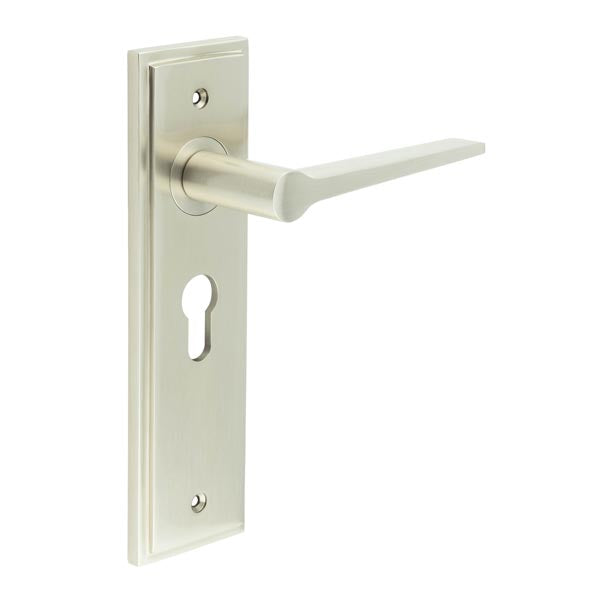 Knightbridge Door Handle Euro Backplate