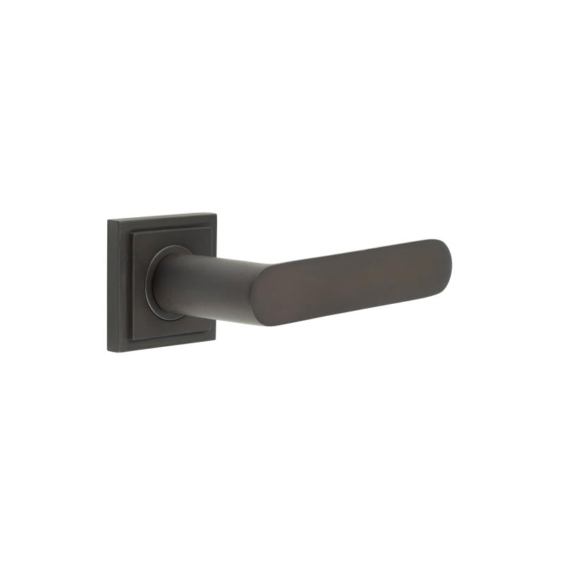 Kensington Door Handles Square Stepped Rose