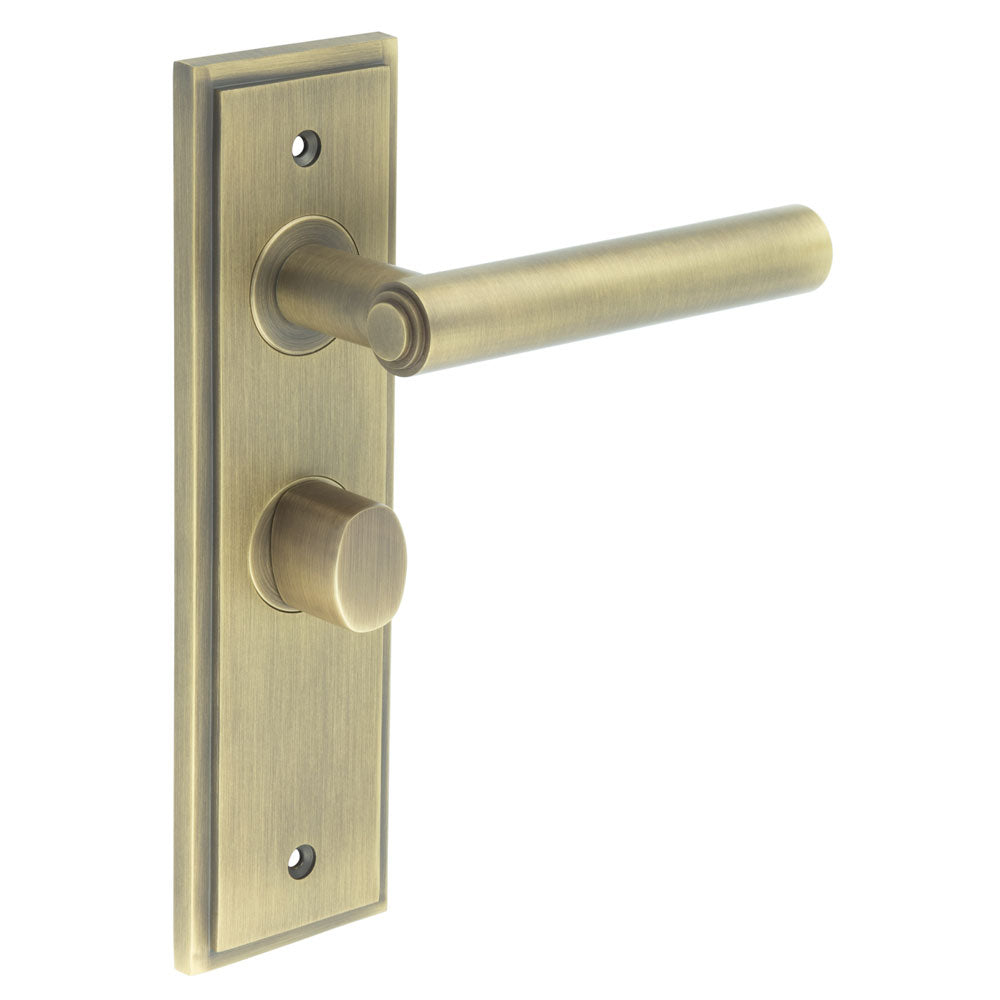 Richmond Door Handle Bathroom Backplate & Turn & Release