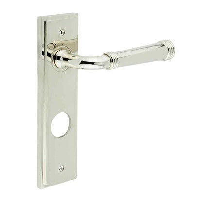 Highgate Door Handle Din Bathroom Backplate