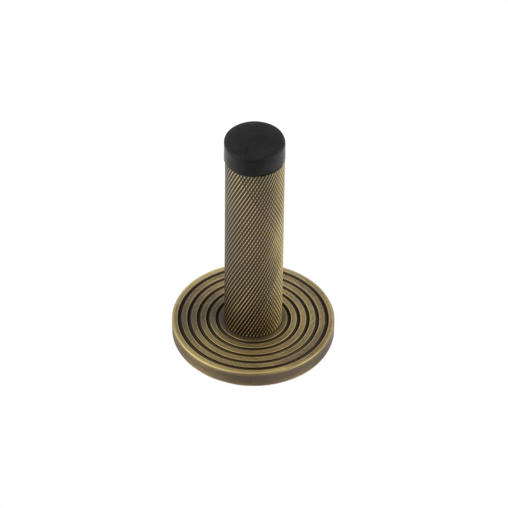 Burlington Knurled Wall Mounted Doorstops Reeded Rose