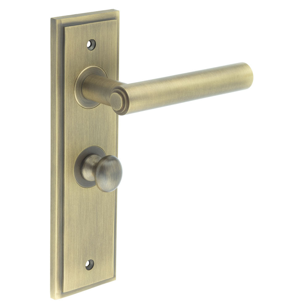 Richmond Door Handle Bathroom Backplate & Turn & Release