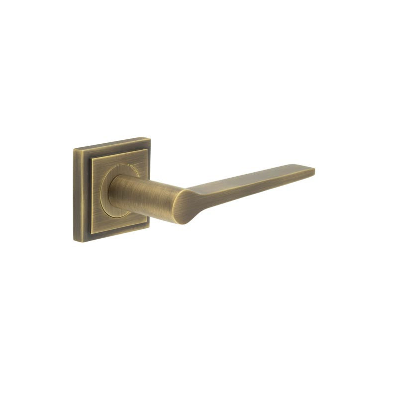 Knightsbridge Door Handle on Square Stepped Rose