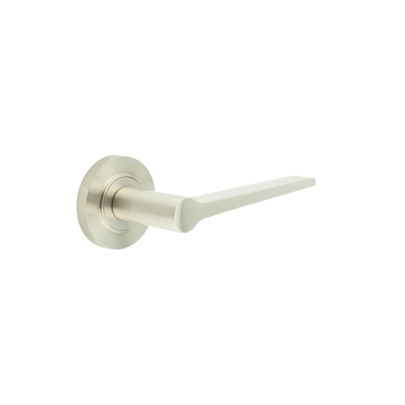 Knightsbridge Door Handle on Knurled Rose