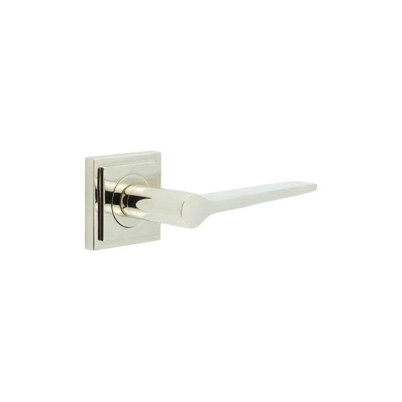 Knightsbridge Door Handle on Square Stepped Rose
