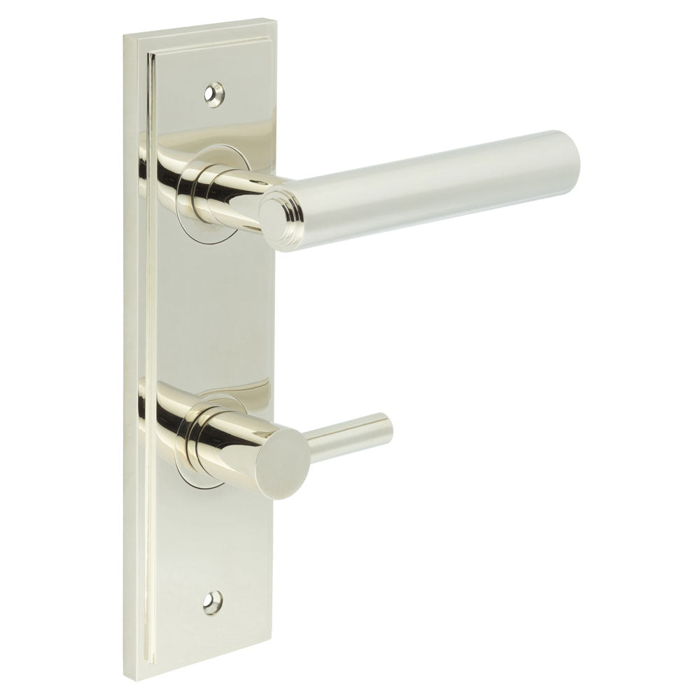 Richmond Door Handle Din Bathroom Backplate & Turn & Release