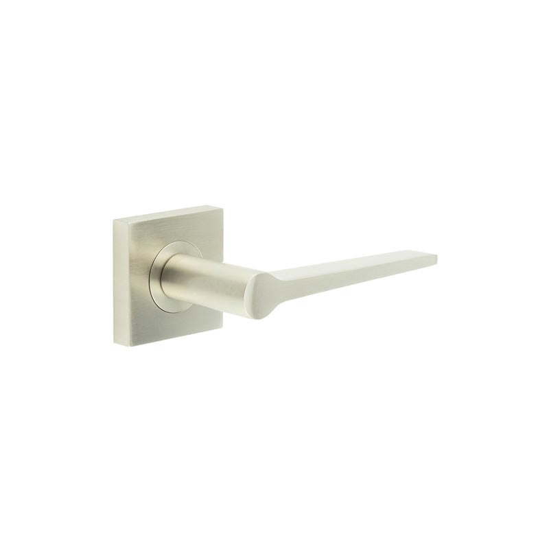 Knightsbridge Door Handle on Square Plain Rose