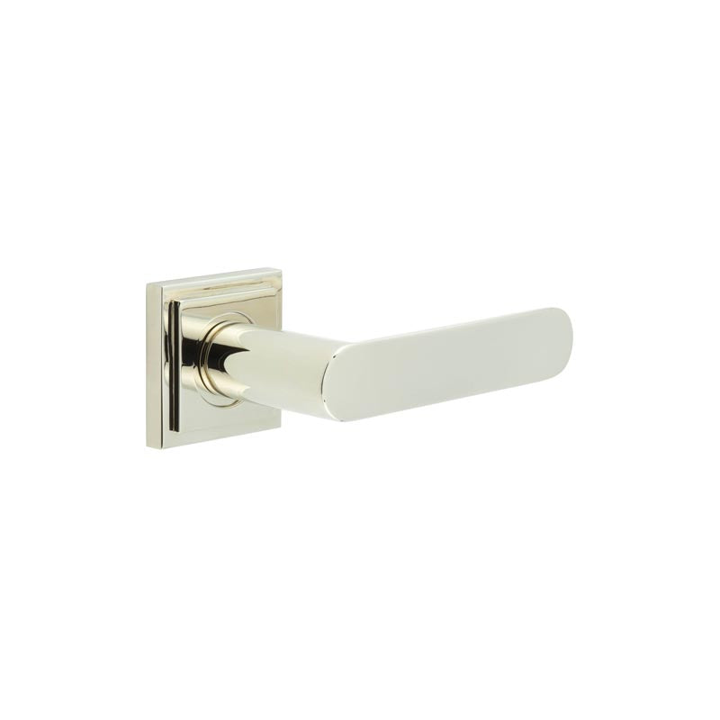 Kensington Door Handles Square Stepped Rose