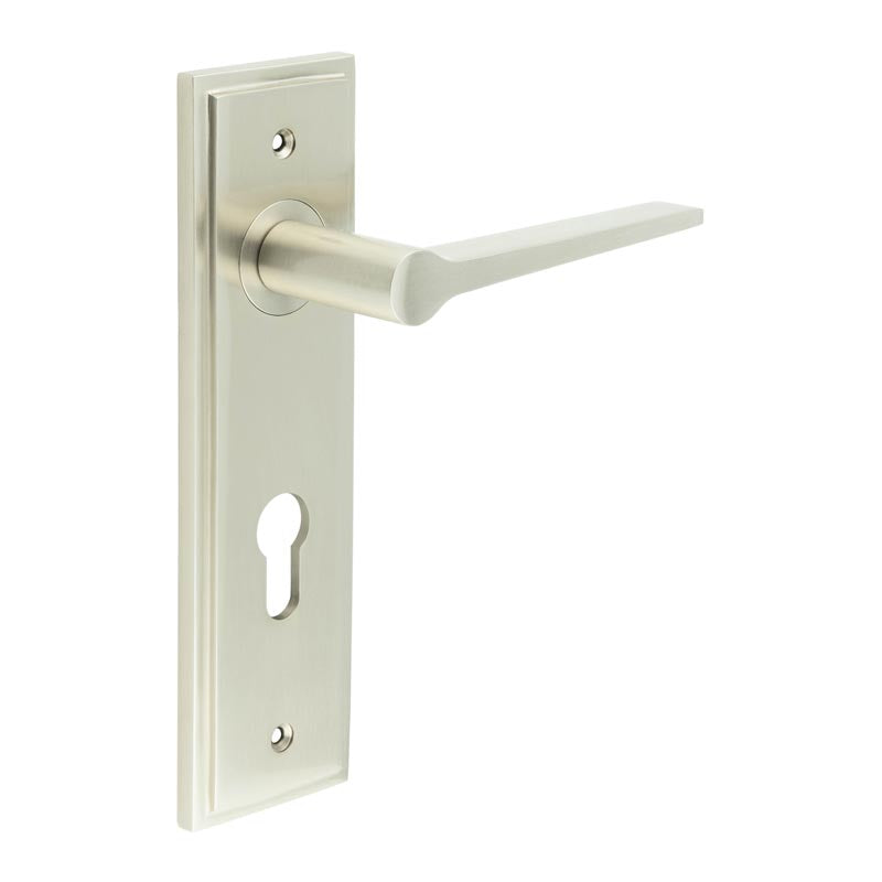 Knightbridge Door Handle Din Euro Backplate