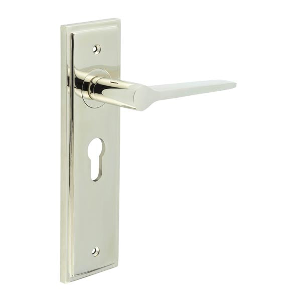 Knightbridge Door Handle Euro Backplate