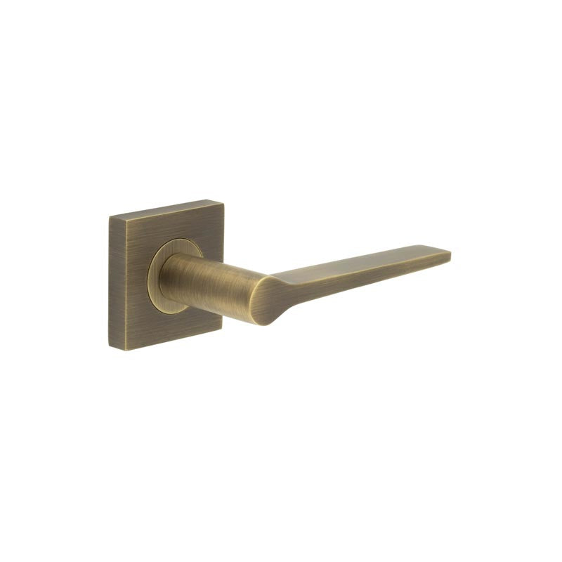 Knightsbridge Door Handle on Square Plain Rose