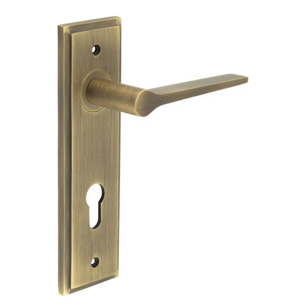 Knightbridge Door Handle Din Euro Backplate