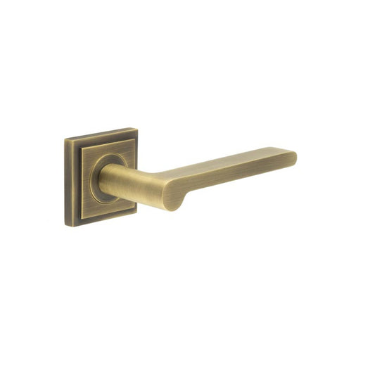 Fitzrovia Door Handles Square Stepped Rose