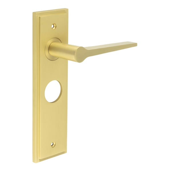 Knightbridge Door Handle Bathroom Backplate