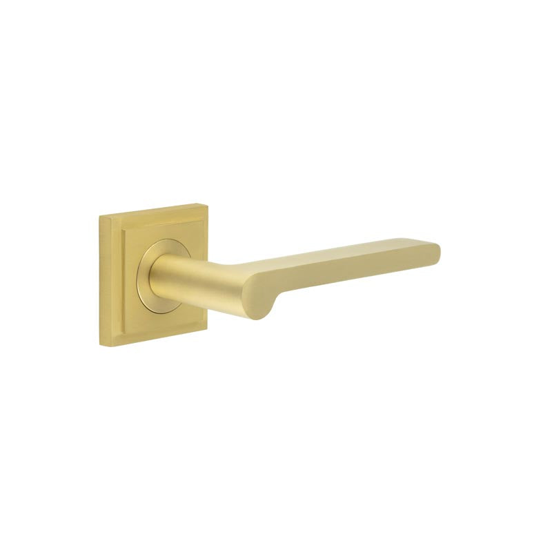 Fitzrovia Door Handles Square Stepped Rose