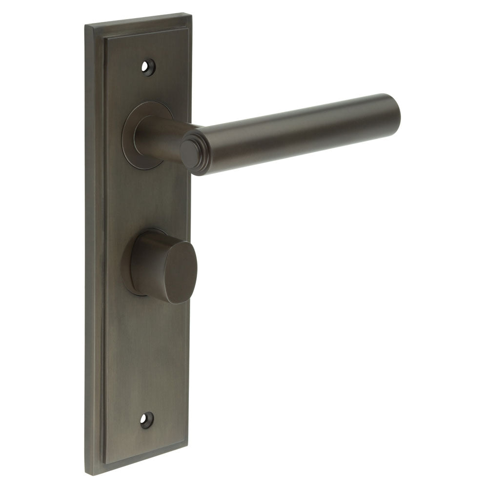 Richmond Door Handle Bathroom Backplate & Turn & Release