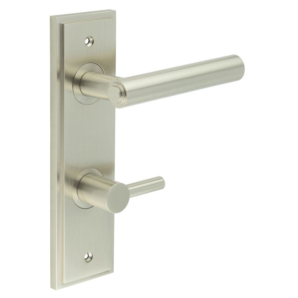 Richmond Door Handle Din Bathroom Backplate & Turn & Release