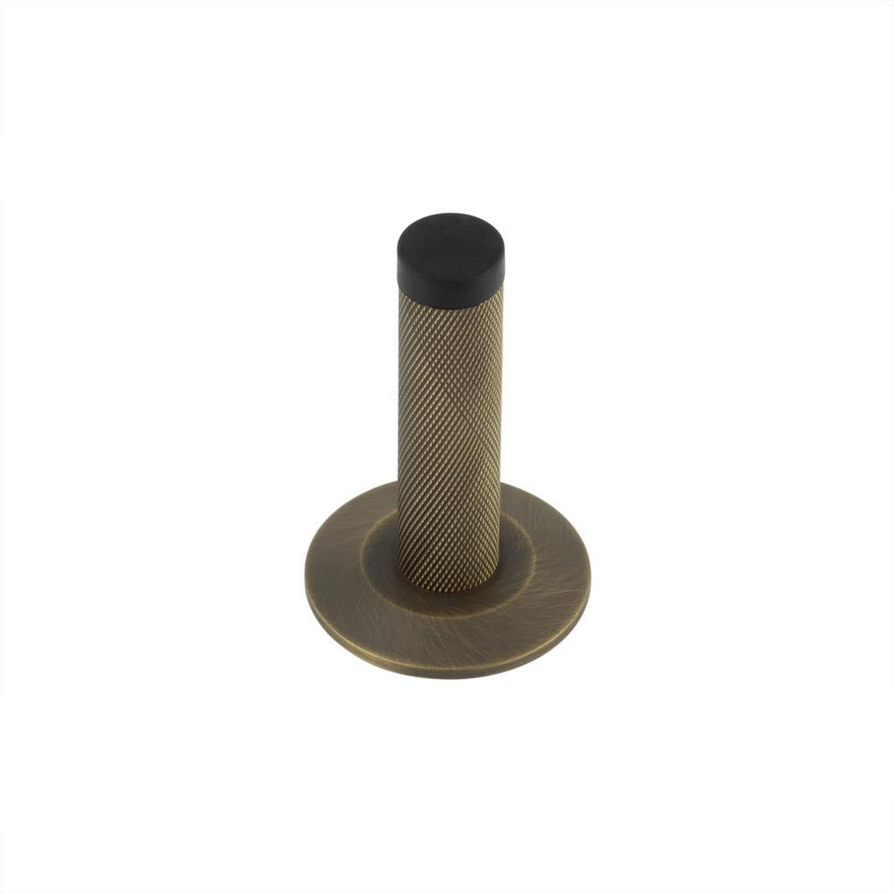 Burlington Knurled Wall Mounted Doorstops Chamfered Rose