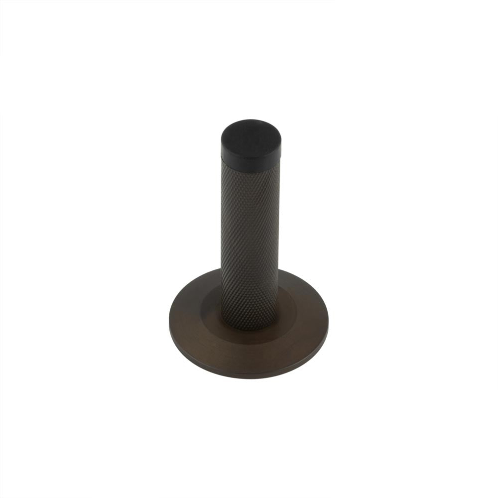 Burlington Knurled Wall Mounted Doorstops Chamfered Rose