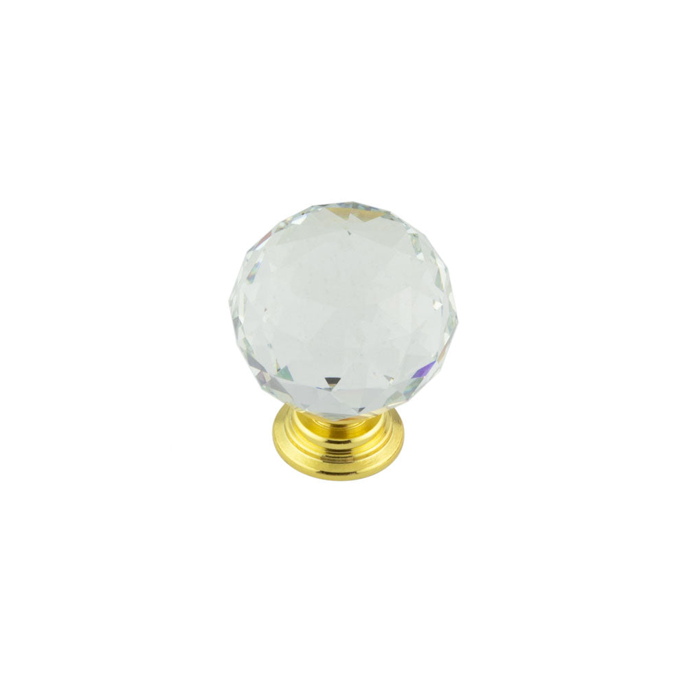 PVD Faceted Glass Ball Knob