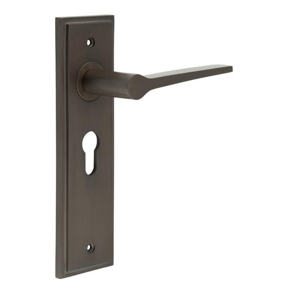 Knightbridge Door Handle Euro Backplate