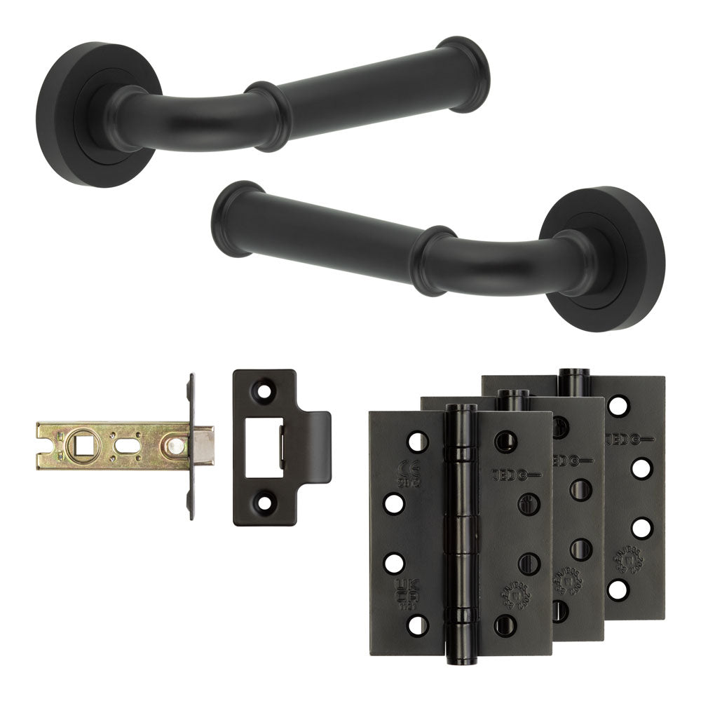 Complete Classic Door Handle Pack - Internal Doors - Black - 64mm / 4"