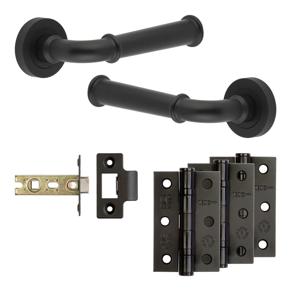Complete Classic Door Handle Pack - Internal Doors - Black - 64mm / 3"