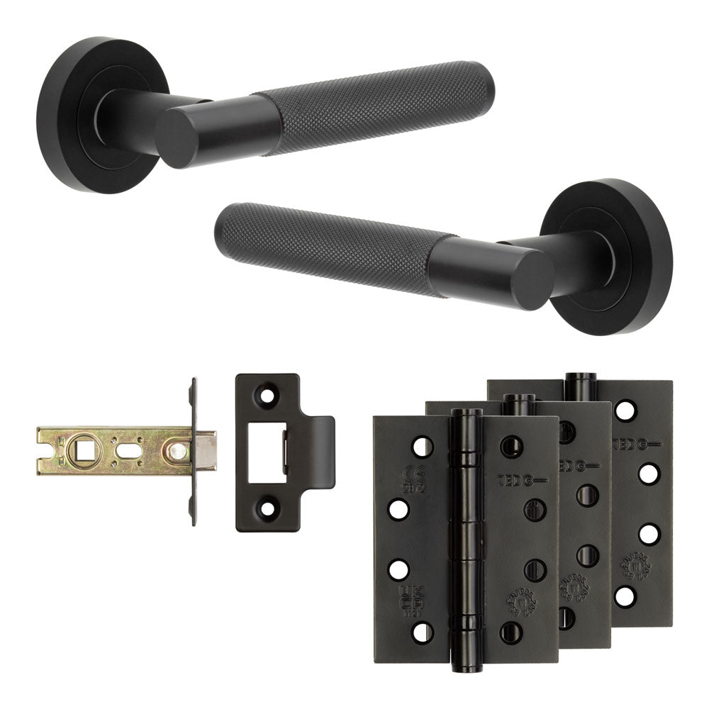 Complete Bari Door Handle Pack - Internal Doors - Black - 64mm / 4"