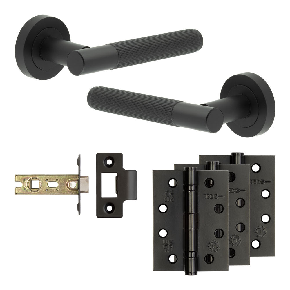Complete Venice Door Handle Pack - Internal Doors - Black - 64mm / 4"