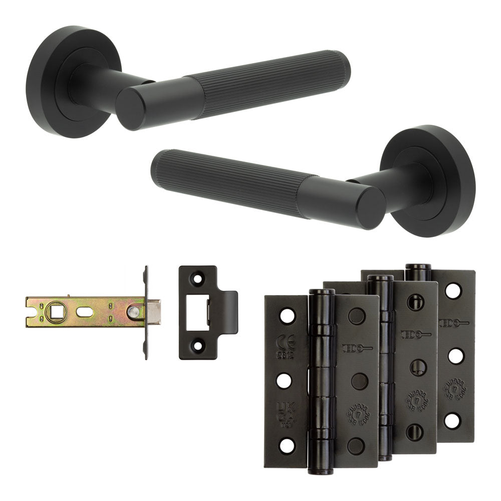 Complete Venice Door Handle Pack - Internal Doors - Black - 76mm / 3"