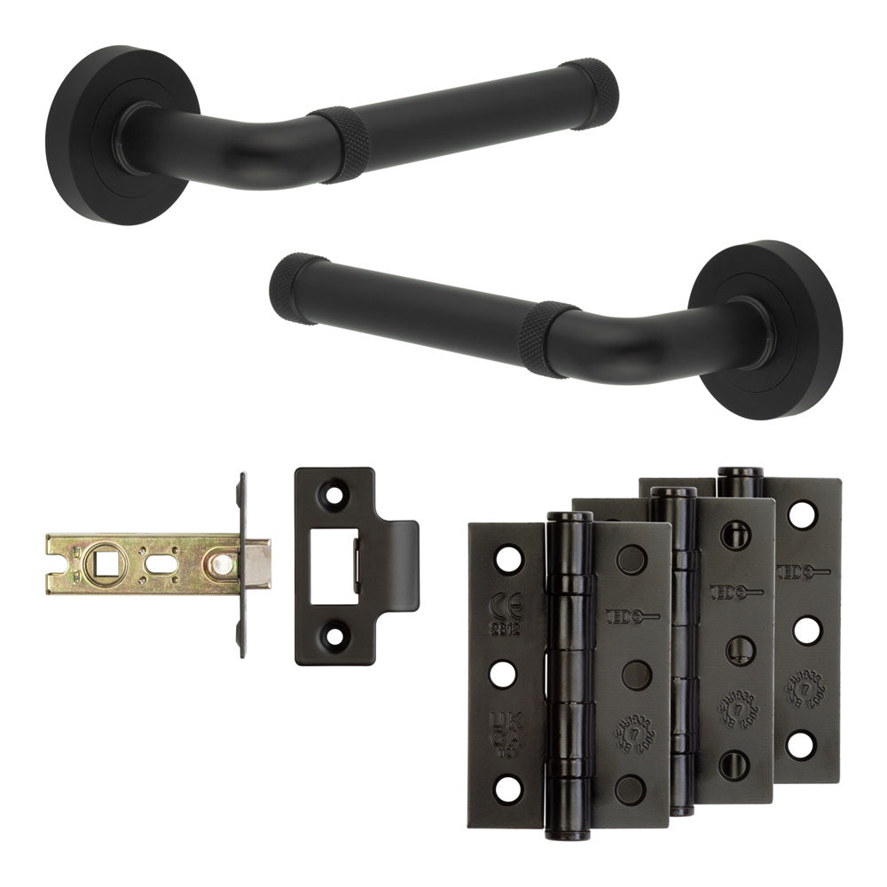 Complete Midtown Door Handle Pack - Internal Doors - Black - 64mm / 3"