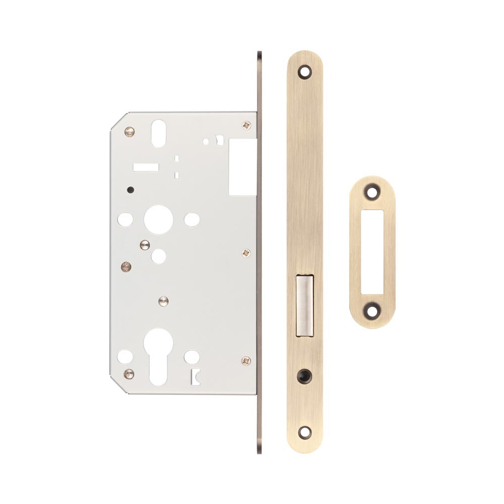 Jedo Architectural Din Deadlocks - Radiused / Antique Brass