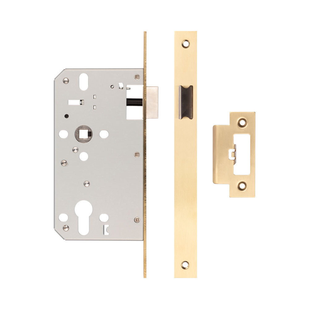 Jedo 72mm Din Latches - Square / Satin Brass