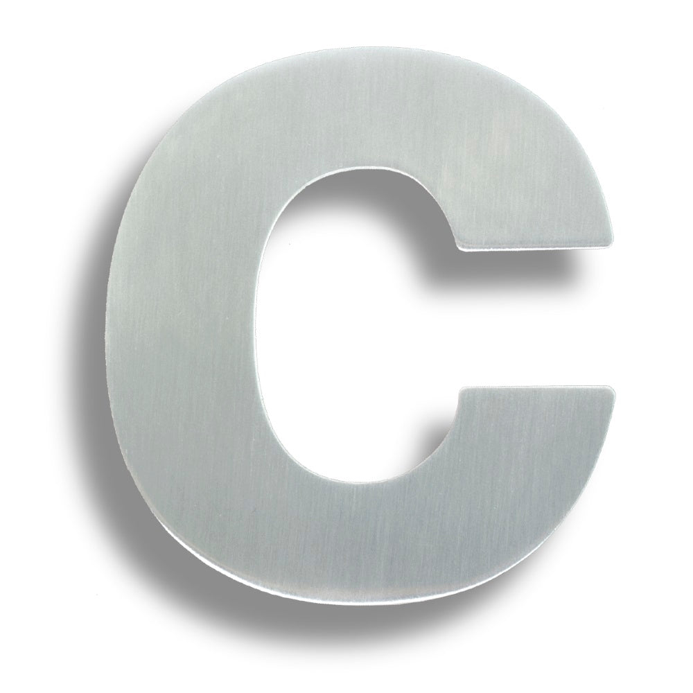 Stainless Steel Letters. (Letter C)