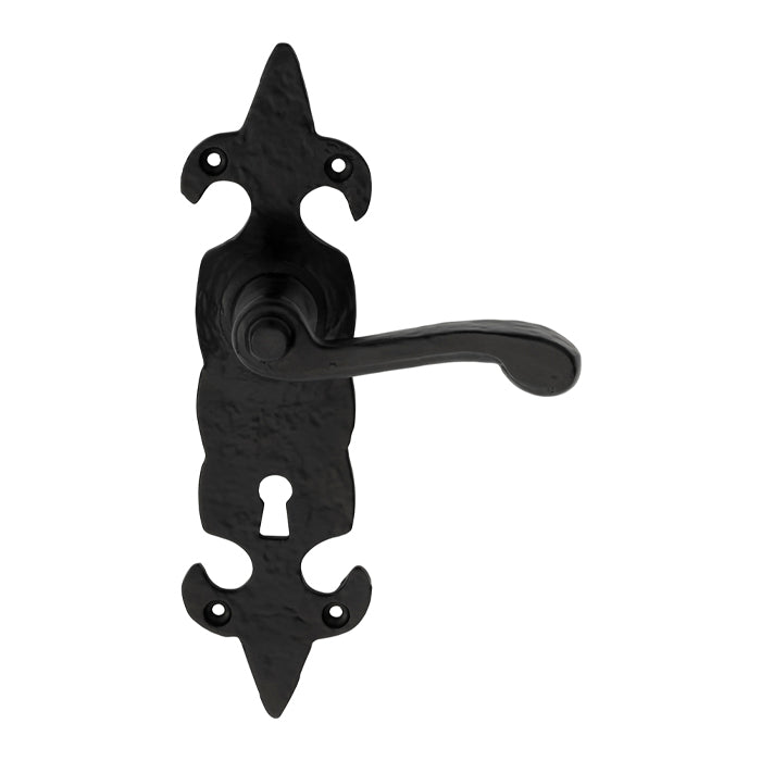 Fleur de lys' Lever on Lock Backplate