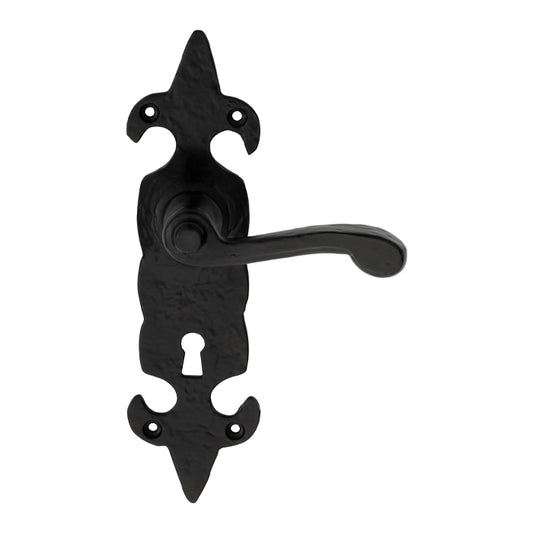 Fleur de lys' Lever on Lock Backplate