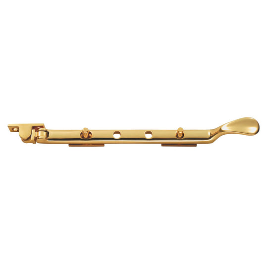 Victorian Casement Stay 210mm Polished Brass